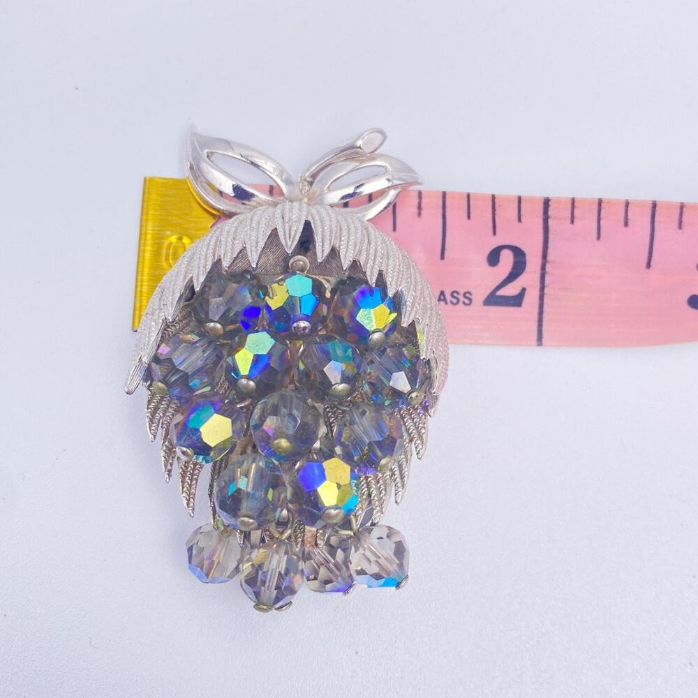 Vintage Mid Century Crystal Parure – Necklace, Earrings & Brooch ✨ - Picture 10 of 13